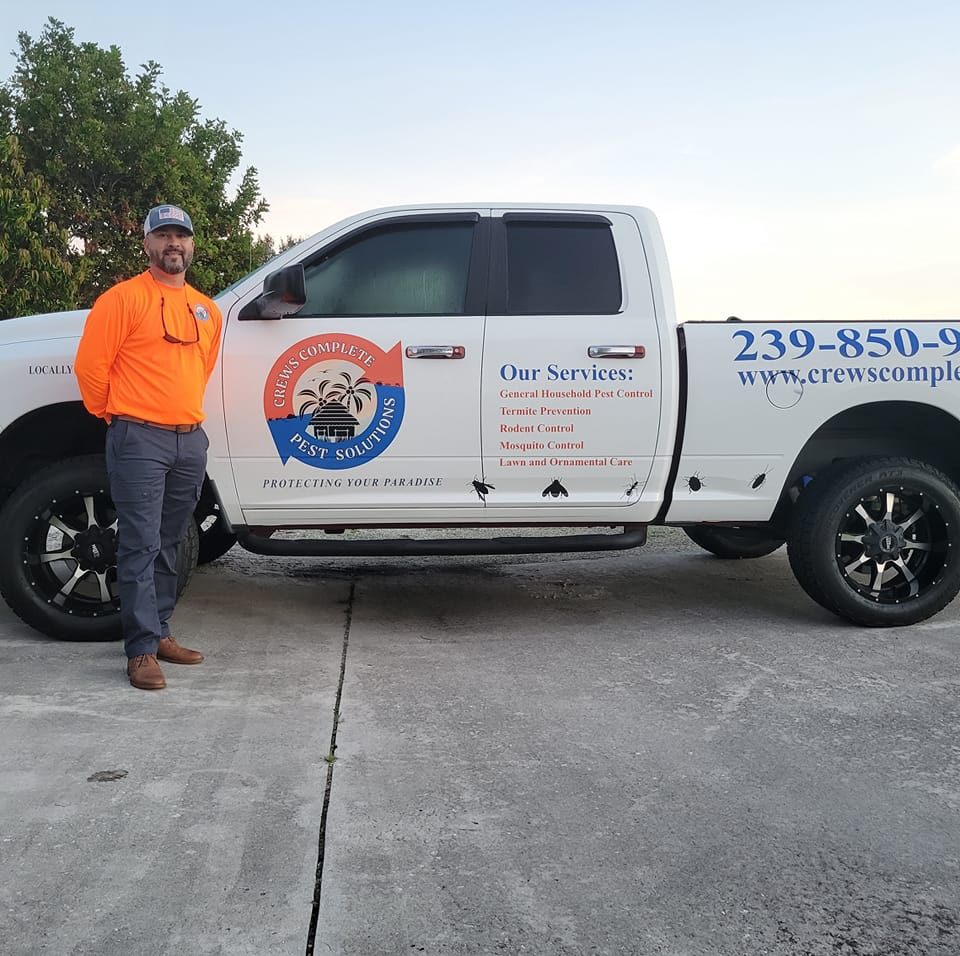 mike owner with crews complete work truck