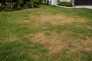 Chinch Bug Damaged Lawn