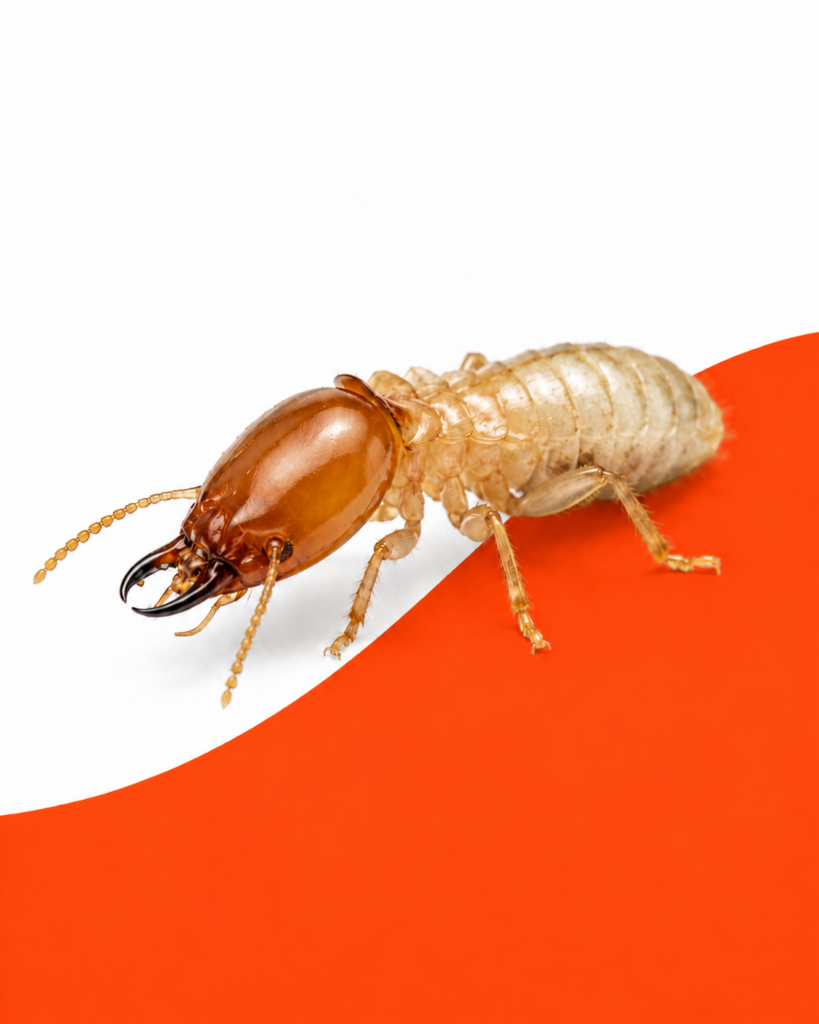 Termite on Orange Background